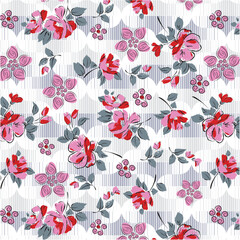 Roses pattern on decorative background