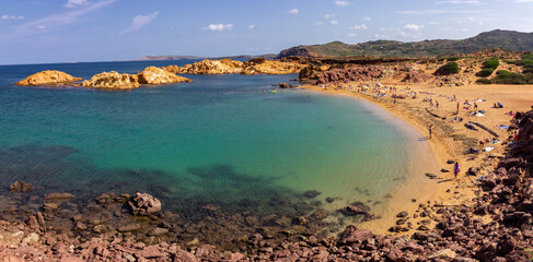 Pregonda beach in the north of Menorca (Spain)