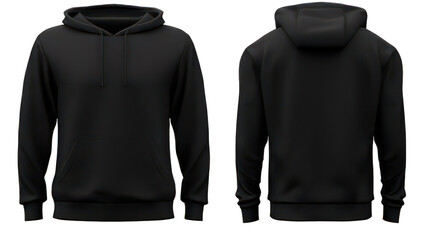 Black pullover isolated on white created with Generative AI