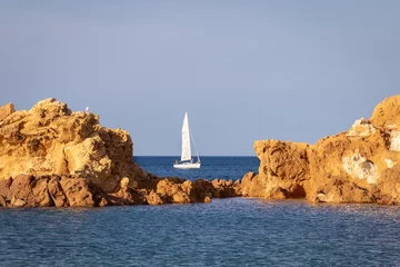 Cercles muraux Cala Pregonda, île de Minorque, Espagne Pregonda beach in the north of Menorca (Spain)