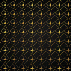 Golden abstract linear luxury style 48 pattern, square modern pattern design.