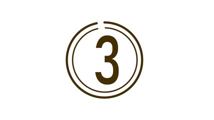 abstract beautiful countdown number illustration background 4k  