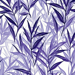 purple seamless pattern with leaves