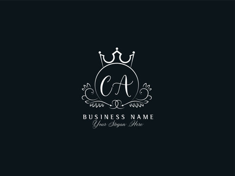 Monogram CA ac Vector Logo, Typography Ca Feminine Luxury Letter Logo
