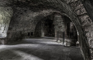 Fototapeta na wymiar cellar of a historic castle