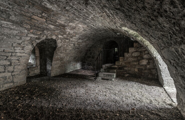 cellar of a historic castle