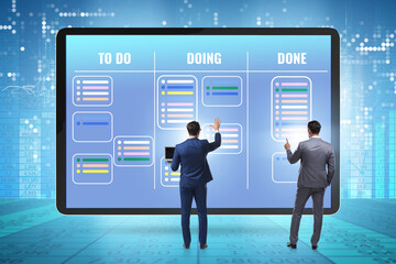 Agile kanban board with outstanding tasks