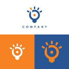 Bulb logo design, letter b logo, typography logo, shine logo, creative logo, creation logo, design studio logo, advertising logo, studio logo, advertising logo. art logo, consulting logo, tech