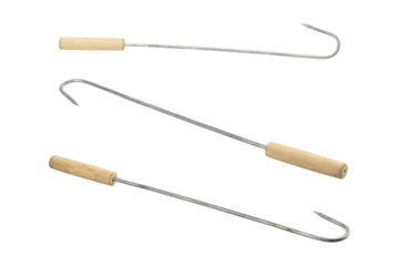 set fish gaff, hook isolated from background	