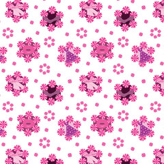 Pink aesthetic vector repeat pattern