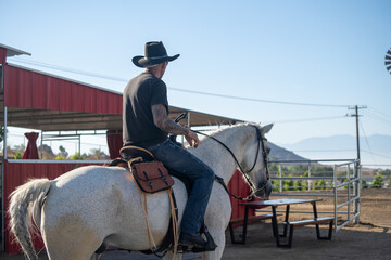 Man Riding Horse