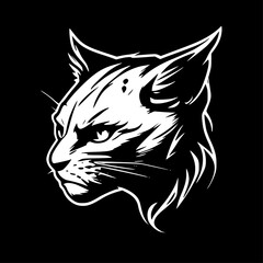 Wildcat | Black and White Vector illustration