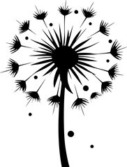 Dandelion - Minimalist and Flat Logo - Vector illustration