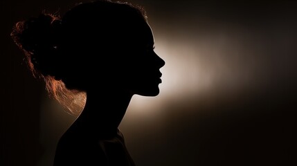Vague outline of a female figure. silhouette concept