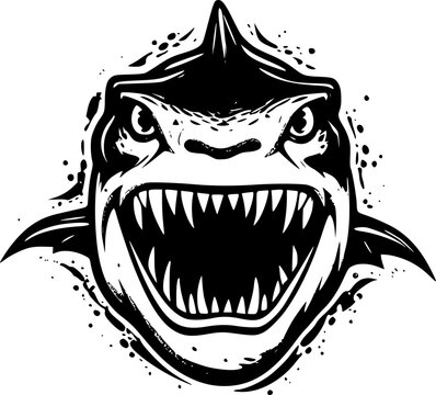recommend clip art: Shark - High Quality Vector Logo - Vector illustration ideal for T-shirt graphic