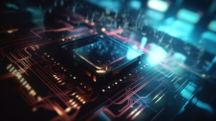 Obraz premium Abstract futuristic background Data Transfer. technology concept. Futuristic cyberspace background.