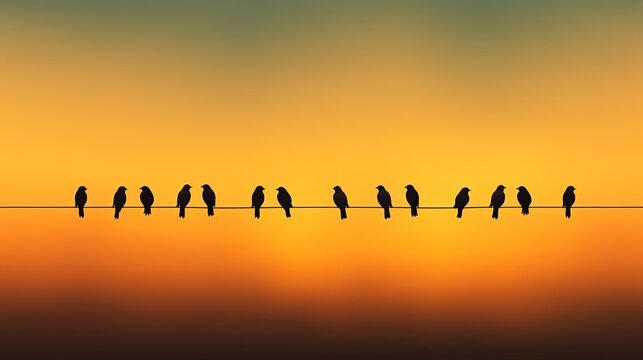 Ideal background for minimalist bird silhouette photography