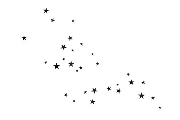 Star confetti. Abstract casual confetti background. Bright design pattern.