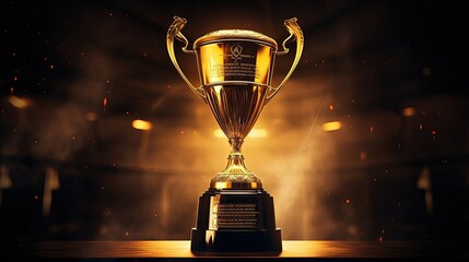 Winners raise a golden trophy driven by success and the drive to be ahead at all times. silhouette concept