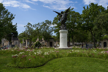 Paris, France - July 14, 2023 - Montparnasse Cemetery 