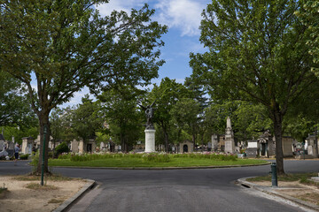 Fototapeta na wymiar Paris, France - July 14, 2023 - Montparnasse Cemetery 