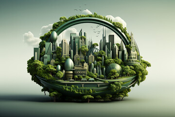 City under bell