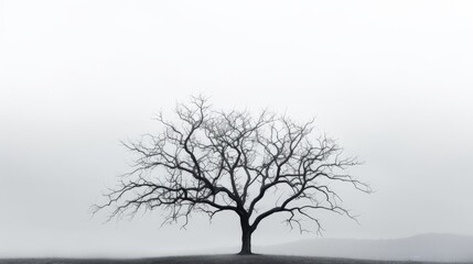 Fototapeta na wymiar Silhouette of bare tree against cloudy sky