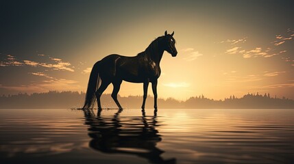 Obraz na płótnie Canvas horse. silhouette concept