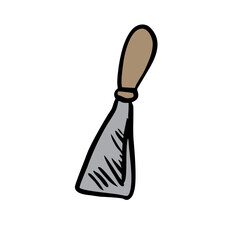 Trowel Icon Flat Graphic Design