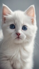 Portrait Cat, White Cat, Cute Animal
