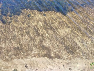 Sea water waves on the summer beach