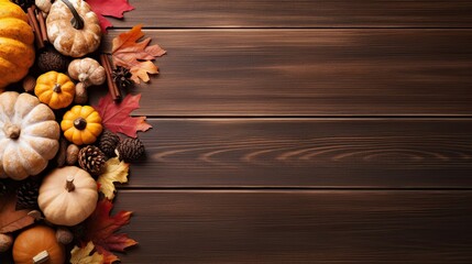 Thanksgiving Background Table with Various Treats