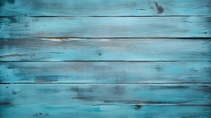 Close up of aqua blue painted wooden Planks. Wooden Background Texture
