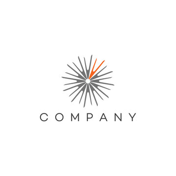 Sun logo design, innovative logo, technology, education, communication, community, eps
