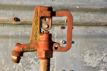 old rusty water pipe