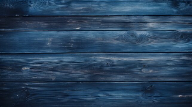 Close up of dark blue painted wooden Planks. Wooden Background Texture
