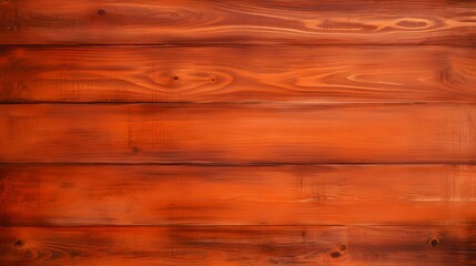 Close up of dark orange painted wooden Planks. Wooden Background Texture
