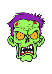 Individual Halloween Zombie Illustrations: Customizable Undead Art