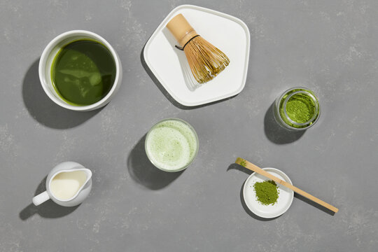 Japanese matcha green tea powder, a healthy natural