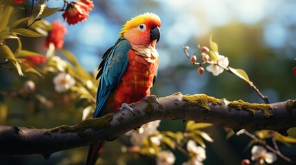 parrot on a tree branch