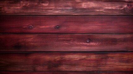 Obraz premium Close up of maroon painted wooden Planks. Wooden Background Texture 