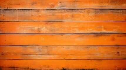 Close up of orange painted wooden Planks. Wooden Background Texture
