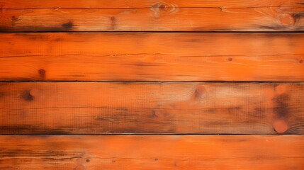 Obraz premium Close up of orange painted wooden Planks. Wooden Background Texture 