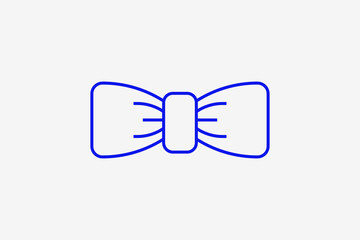 butterfly illustration in flat style design. Vector illustration in trend blue color. 
