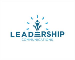 leadership logo designs for communication and team service