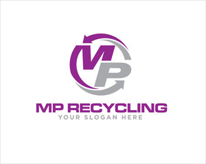 Obraz premium m p recycling and refresh logo for protection logo