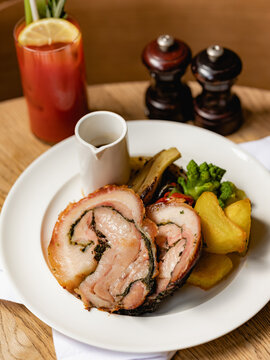 Italian style Porchetta roast dinner. 