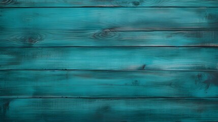 Close up of teal painted wooden Planks. Wooden Background Texture
