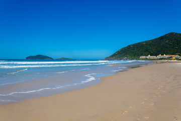 Fototapeta na wymiar beach and sea Santinho beach in the city of Florianópolis Santa Catarina Brazil
