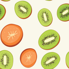 Fototapeta premium Seamless Colorful kiwi Pattern. Seamless pattern of kiwi in colorful style. Add color to your digital project with our pattern!